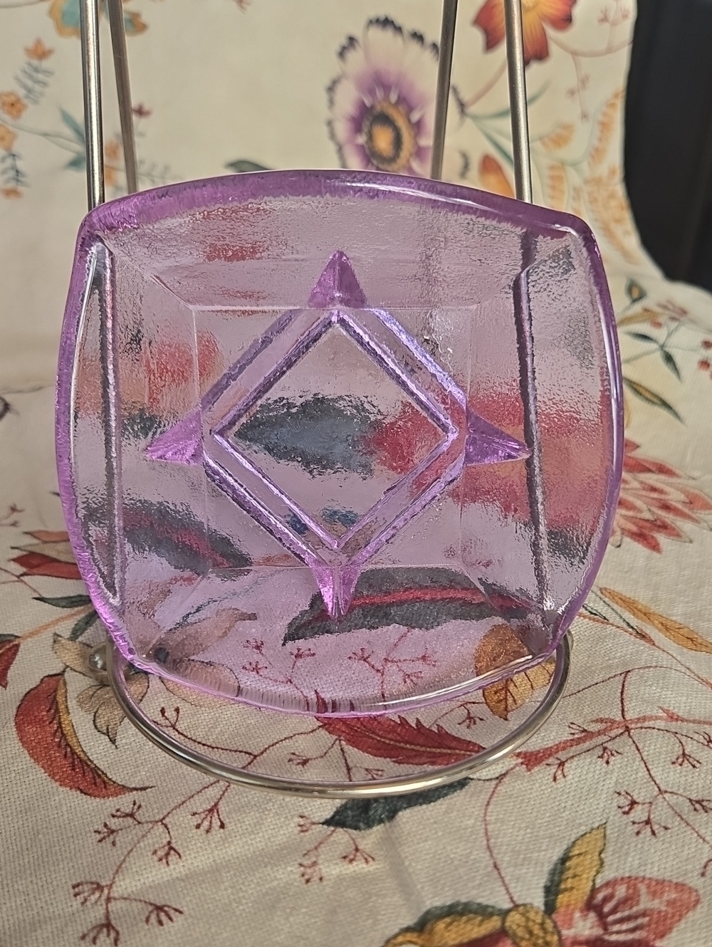 Fire And Light, Studio Crafted Glass, Lavender/Lilac tone, petite Trinket Dish